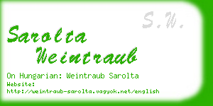 sarolta weintraub business card